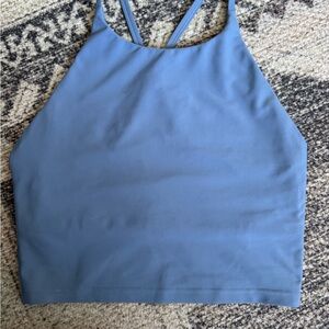 Blue Strappy Sport Tank Top